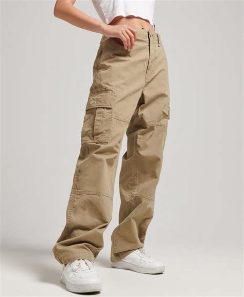 Cargo Pants Beige Blended Cotton .